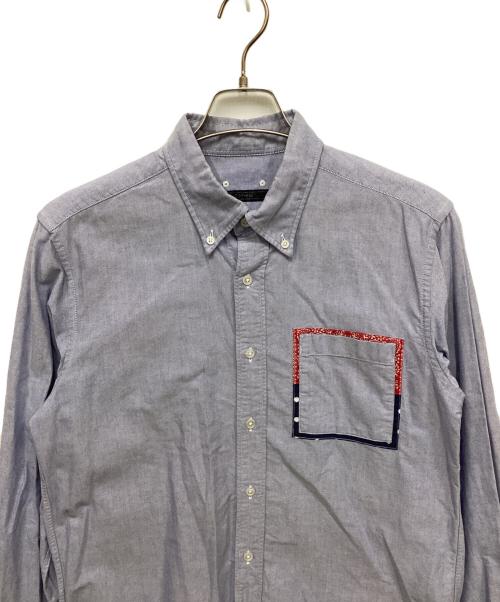 SOPHNET.（ソフネット）SOPHNET. (ソフネット) バンダナポケットオックスフォードシャツ ブルー サイズ:Lの古着・服飾アイテム