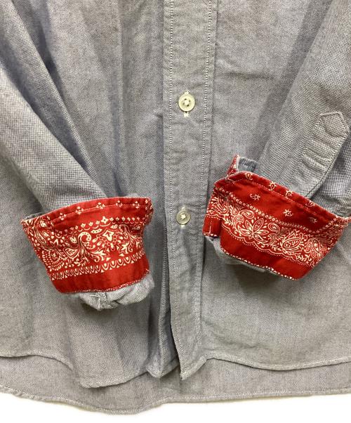 SOPHNET.（ソフネット）SOPHNET. (ソフネット) バンダナポケットオックスフォードシャツ ブルー サイズ:Lの古着・服飾アイテム