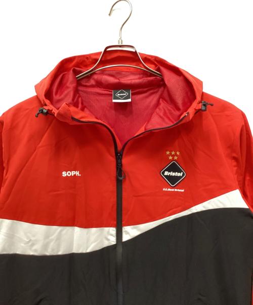F.C.R.B.（エフシーレアルブリストル）F.C.R.B. (エフシーアールビー) Coca Cola (コカコーラ) COCA-COLA WARM UP JACKET レッド サイズ:Lの古着・服飾アイテム