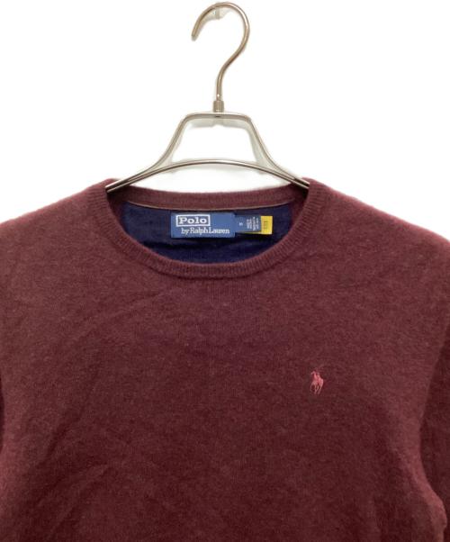 POLO RALPH LAUREN（ポロ・ラルフローレン）POLO RALPH LAUREN (ポロ・ラルフローレン) クルーネックニット レッド サイズ:Mの古着・服飾アイテム
