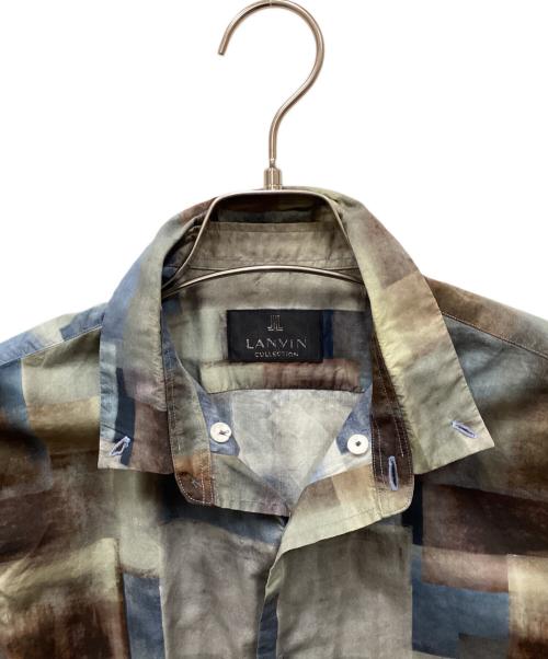 LANVIN COLLECTION（ランバンコレクション）LANVIN COLLECTION (ランバンコレクション) 総柄シャツ ブルー サイズ:Mの古着・服飾アイテム