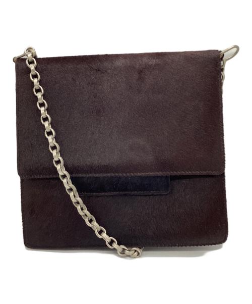 BOTTEGA VENETA（ボッテガベネタ）BOTTEGA VENETA (ボッテガベネタ) ハラコショルダーバッグ ブラウンの古着・服飾アイテム