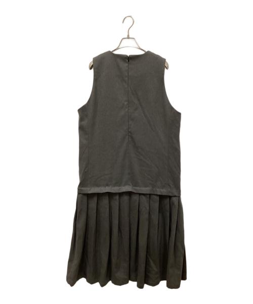 colorer（クロレ）colorer (クロレ) V-neck designed jumper skirt/Ｖネックデザインジャンパースカート グレー サイズ:FREEの古着・服飾アイテム