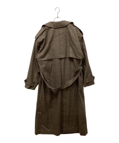 uncrave（アンクレイヴ）uncrave (アンクレイヴ) クラシックチェックトレンチコート ブラウン サイズ:2の古着・服飾アイテム
