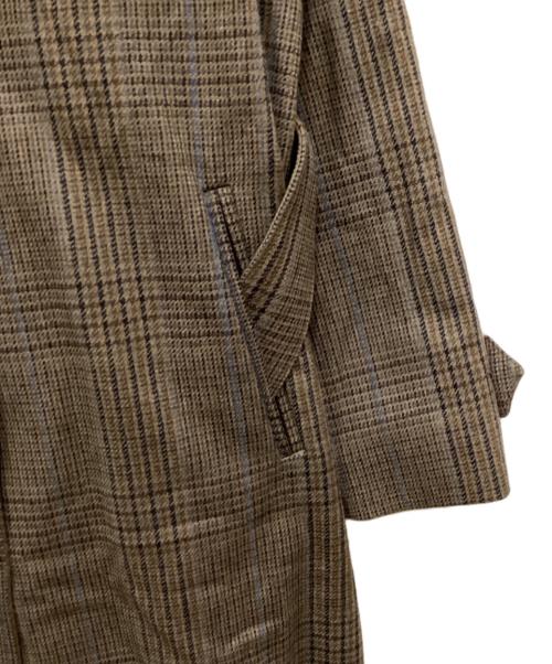 uncrave（アンクレイヴ）uncrave (アンクレイヴ) クラシックチェックトレンチコート ブラウン サイズ:2の古着・服飾アイテム