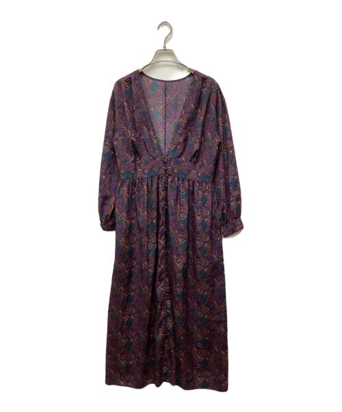 green label relaxing（グリーンレーベルリラクシング）green label relaxing (グリーンレーベルリラクシング) ペイズリーマキシ ワンピース パープル サイズ:FREEの古着・服飾アイテム
