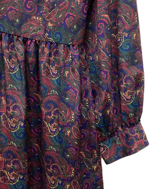 green label relaxing（グリーンレーベルリラクシング）green label relaxing (グリーンレーベルリラクシング) ペイズリーマキシ ワンピース パープル サイズ:FREEの古着・服飾アイテム