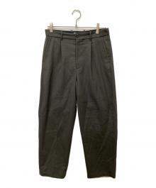 STEVEN ALAN（スティーブンアラン）の古着「TWILL SUPER BAGGY TAPERED PANTS」｜グレー