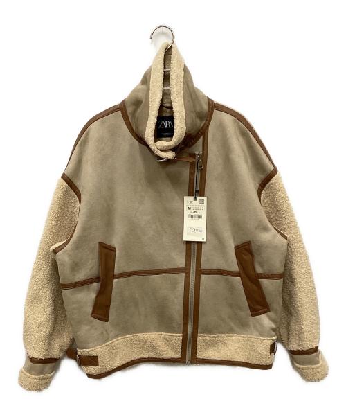 ZARA（ザラ）ZARA (ザラ) エコムートンジャケット ベージュ サイズ:M 未使用品の古着・服飾アイテム