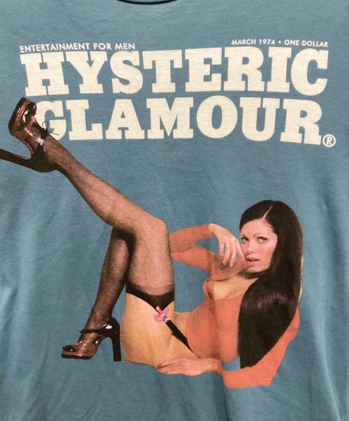 Hysteric Glamour（ヒステリックグラマー）Hysteric Glamour (ヒステリックグラマー) PLAY BOY (プレイボーイ) コラボプリントTシャツ ブルー サイズ:Sの古着・服飾アイテム