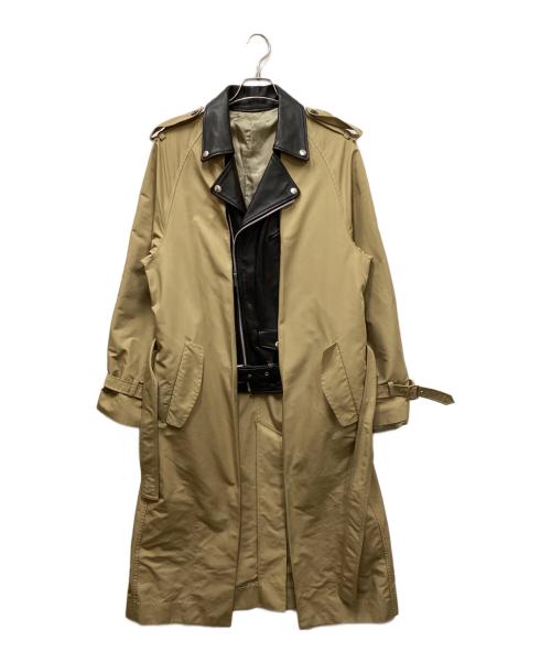 TOGA VIRILIS（トーガ ビリリース）TOGA VIRILIS (トーガ ビリリース) ライダースドッキングコート ベージュ サイズ:48の古着・服飾アイテム