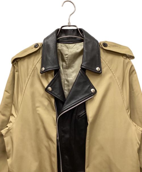 TOGA VIRILIS（トーガ ビリリース）TOGA VIRILIS (トーガ ビリリース) ライダースドッキングコート ベージュ サイズ:48の古着・服飾アイテム