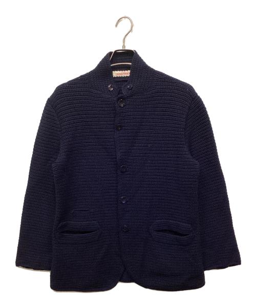 DRESSTERIOR（ドレステリア）DRESSTERIOR (ドレステリア) ニット3Bジャケット ネイビー サイズ:記載無しの古着・服飾アイテム