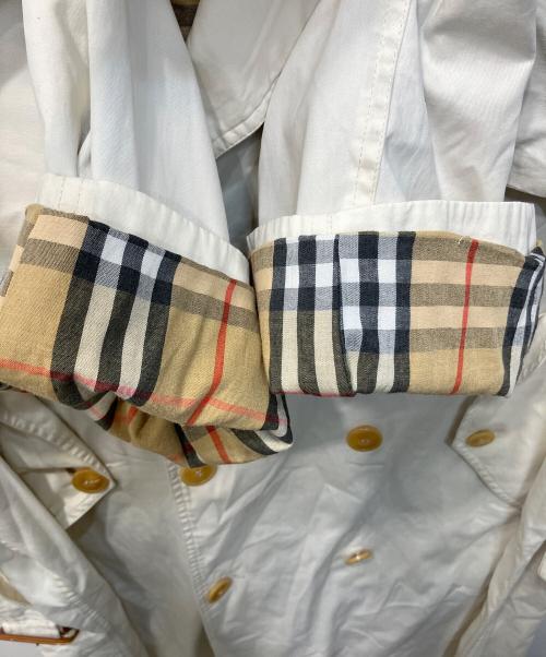 Burberry's（バーバリーズ）Burberry's (バーバリーズ) トレンチコート ホワイト サイズ:記載なし(実寸参照)の古着・服飾アイテム