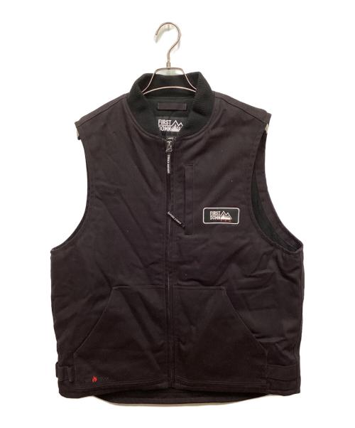 FIRST DOWN（ファーストダウン）FIRST DOWN (ファーストダウン) 難燃ダックベスト ブラック サイズ:Lの古着・服飾アイテム