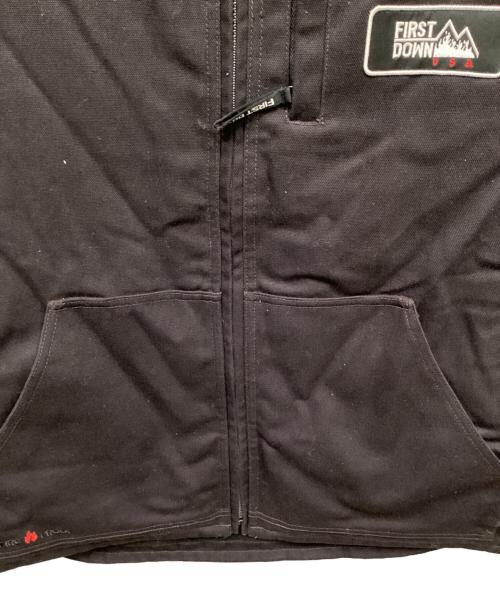 FIRST DOWN（ファーストダウン）FIRST DOWN (ファーストダウン) 難燃ダックベスト ブラック サイズ:Lの古着・服飾アイテム