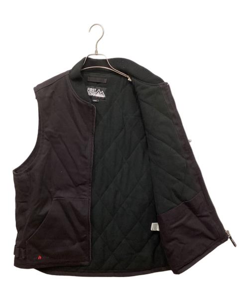 FIRST DOWN（ファーストダウン）FIRST DOWN (ファーストダウン) 難燃ダックベスト ブラック サイズ:Lの古着・服飾アイテム