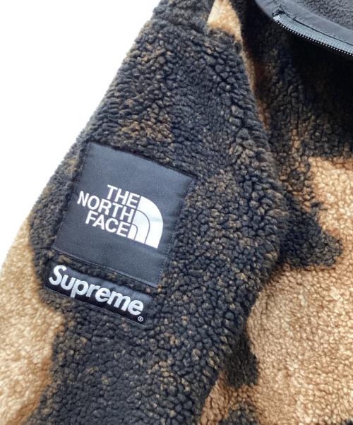 SUPREME（シュプリーム）SUPREME (シュプリーム) THE NORTH FACE (ザ ノース フェイス) Bleached Denim Print Fleece Jacket ブラック サイズ:Sの古着・服飾アイテム