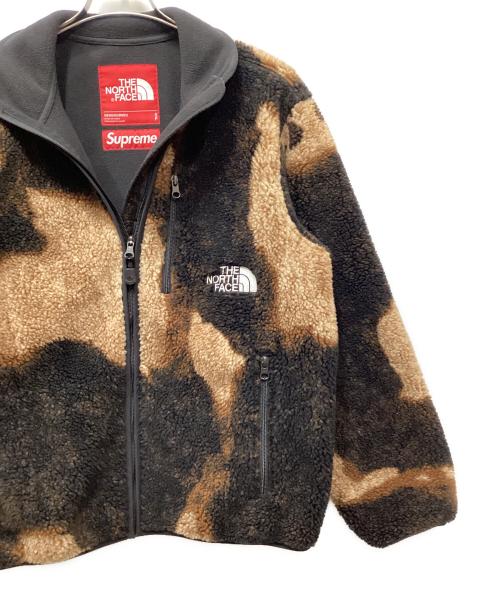 SUPREME（シュプリーム）SUPREME (シュプリーム) THE NORTH FACE (ザ ノース フェイス) Bleached Denim Print Fleece Jacket ブラック サイズ:Sの古着・服飾アイテム