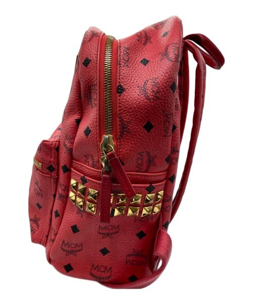 MCM（エムシーエム）MCM (エムシーエム) サイドスタッズバックパック ピンクの古着・服飾アイテム