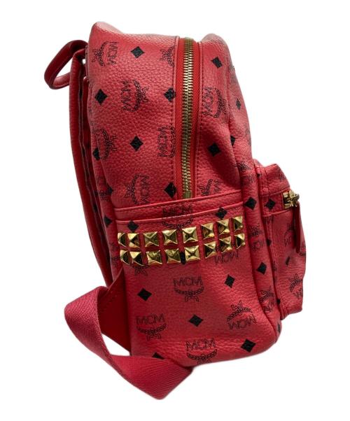 MCM（エムシーエム）MCM (エムシーエム) サイドスタッズバックパック ピンクの古着・服飾アイテム