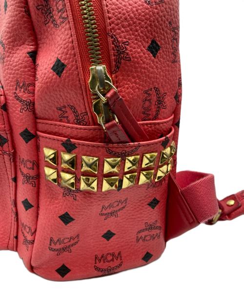 MCM（エムシーエム）MCM (エムシーエム) サイドスタッズバックパック ピンクの古着・服飾アイテム