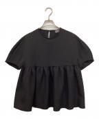 BALLSEYボールジィ）の古着「ペイズリーマトラッセ ペプラムブラウス」｜ブラック