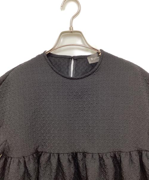BALLSEY（ボールジィ）BALLSEY (ボールジィ) ペイズリーマトラッセ ペプラムブラウス ブラック サイズ:36の古着・服飾アイテム