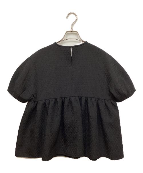 BALLSEY（ボールジィ）BALLSEY (ボールジィ) ペイズリーマトラッセ ペプラムブラウス ブラック サイズ:36の古着・服飾アイテム