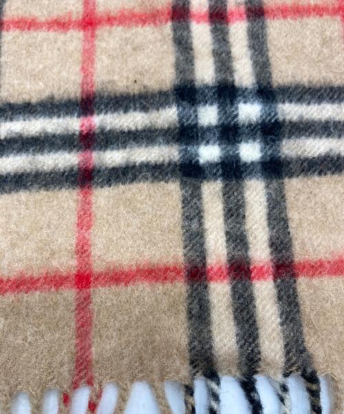 BURBERRY（バーバリー）BURBERRY (バーバリー) ノバチェックカシミヤ混マフラー ベージュの古着・服飾アイテム
