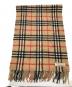 BURBERRY (バーバリー) ノバチェックカシミヤ混マフラー ベージュ：5000円
