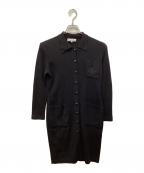 Christian Diorクリスチャン ディオール）の古着「エンブレム刺繍ロングカーディガン」｜ブラック