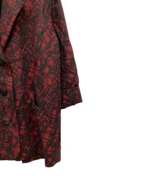 Christian Dior（クリスチャン ディオール）Christian Dior (クリスチャン ディオール) 3Bジャガードテーラードジャケット レッド サイズ:表記無の古着・服飾アイテム