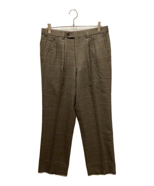 Burberry's（バーバリー）Burberry's (バーバリーズ) チェック柄スラックス ブラウン サイズ:38の古着・服飾アイテム