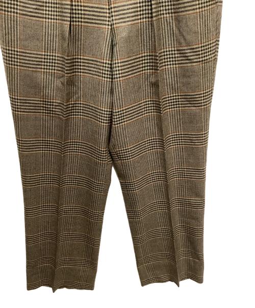 Burberry's（バーバリー）Burberry's (バーバリーズ) チェック柄スラックス ブラウン サイズ:38の古着・服飾アイテム