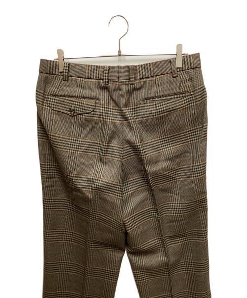 Burberry's（バーバリー）Burberry's (バーバリーズ) チェック柄スラックス ブラウン サイズ:38の古着・服飾アイテム