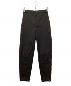 PLEATS PLEASEプリーツプリーズ）の古着「サイドスリットパンツ」｜ブラック