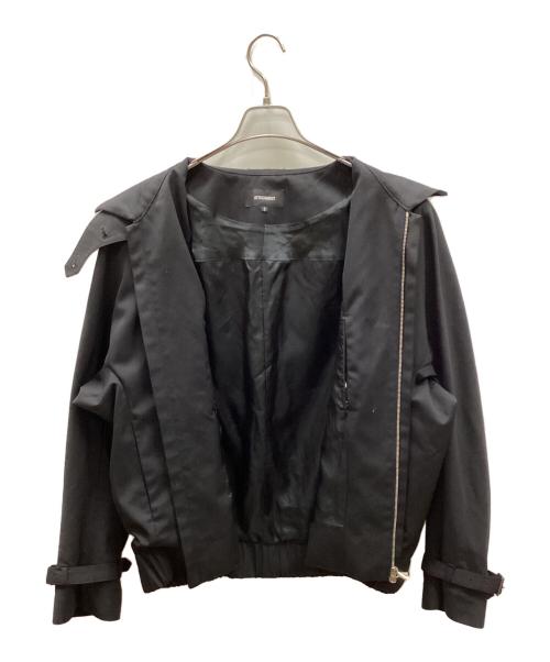 ATTACHMENT（アタッチメント）ATTACHMENT (アタッチメント) ウールギャバジンフライトジャケット ブラック サイズ:3の古着・服飾アイテム