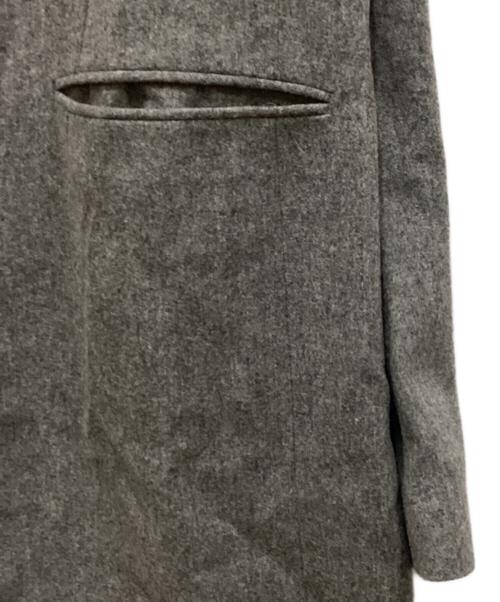 UNDERCOVER（アンダーカバー）UNDERCOVER (アンダーカバー) ウールフラノバックプリントチェスターコート グレー サイズ:2の古着・服飾アイテム