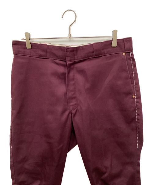 Rebuild by Needles（リビルドバイニードルス）Rebuild by Needles (リビルドバイニードルス) 再構築フレアパンツ レッド サイズ:Mの古着・服飾アイテム