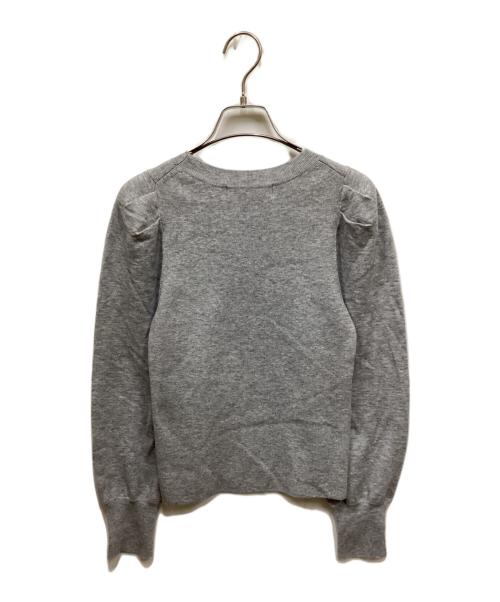 NOLLEY'S sophi（ノーリーズソフィー）NOLLEY'S sophi (ノーリーズソフィー) 袖口パールクルーネックプルオーバーニット グレー サイズ:38の古着・服飾アイテム