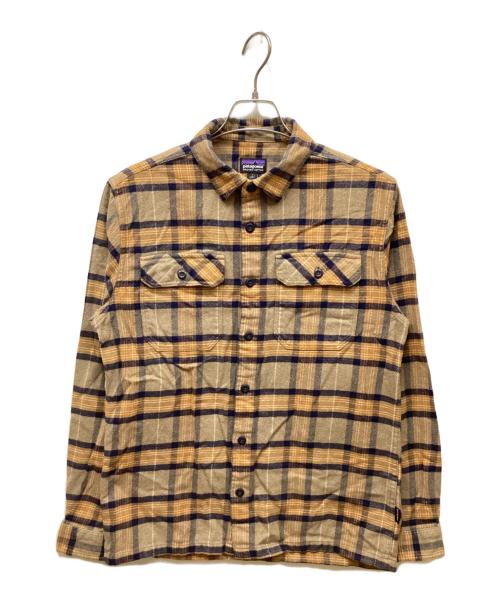 Patagonia（パタゴニア）Patagonia (パタゴニア) フィヨルドフランネルシャツ ベージュ サイズ:Sの古着・服飾アイテム
