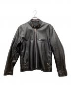 FREEDOMフリーダム）の古着「シングルライダースジャケット」｜ブラック