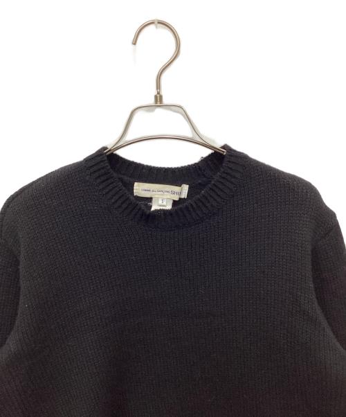 COMME des GARCONS SHIRT（コムデギャルソンシャツ）COMME des GARCONS SHIRT (コムデギャルソンシャツ) アシメニット ブラック サイズ:Sの古着・服飾アイテム