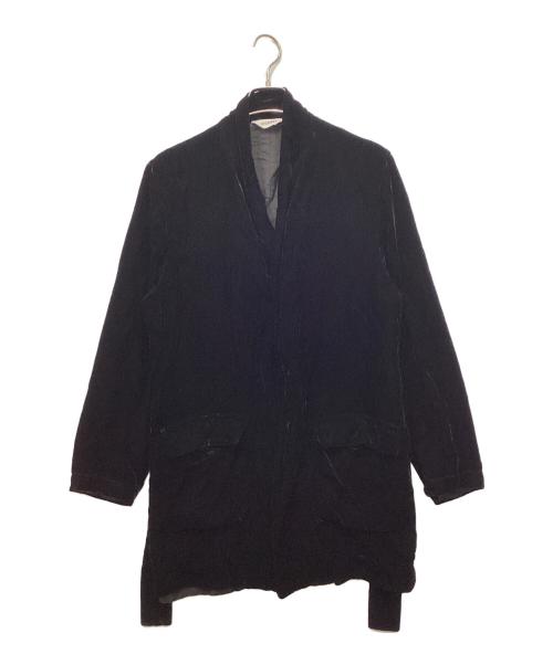 digawel（ディガウェル）DIGAWEL (ディガウェル) ベルベットガウンコート ブラック サイズ:1の古着・服飾アイテム