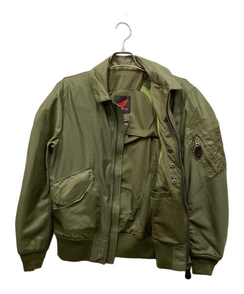 AVIREX（アヴィレックス）AVIREX (アヴィレックス) HONDA (ホンダ) モーターサイクルジャケット カーキ サイズ:Mの古着・服飾アイテム