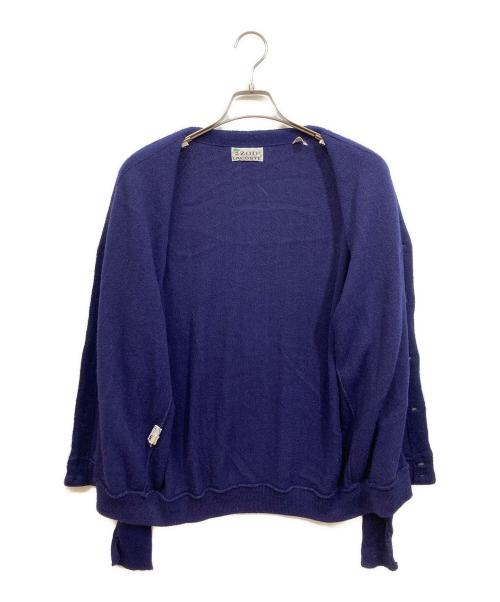 IZOD LACOSTE（アイゾッド ラコステ）IZOD LACOSTE (アイゾッド ラコステ) アクリルニットカーディガン ブルー サイズ:XLの古着・服飾アイテム