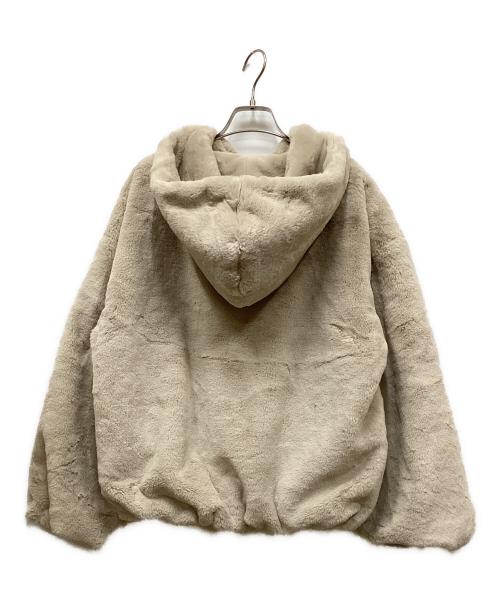 ANNE COQUINE（アンコキーヌ）ANNE COQUINE (アンコキーヌ) フェイクファージャケット ベージュ サイズ:L 未使用品の古着・服飾アイテム