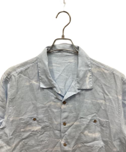 PAPAS（パパス）PAPAS (パパス) リネンアロハシャツ ブルー サイズ:Freeの古着・服飾アイテム