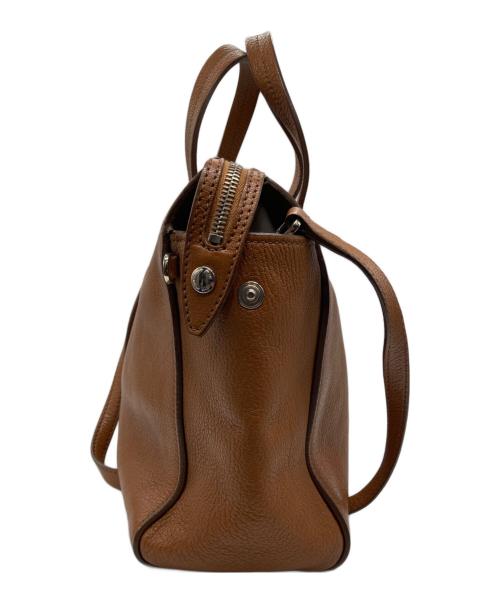 MIU MIU（ミュウミュウ）MIU MIU (ミュウミュウ) 2WAYバッグMADRAS  ブラウンの古着・服飾アイテム